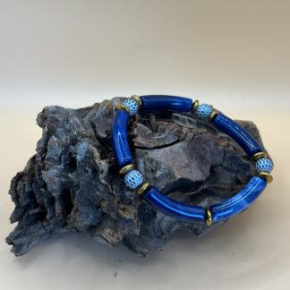 Bracelets élastiques en perles tubes incurvés