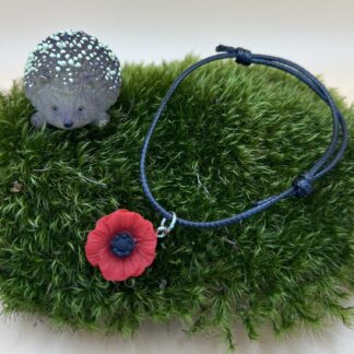 Bracelet "Coquelicot" cordon