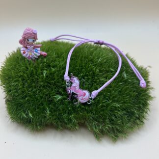 Bracelet "cheval rose"