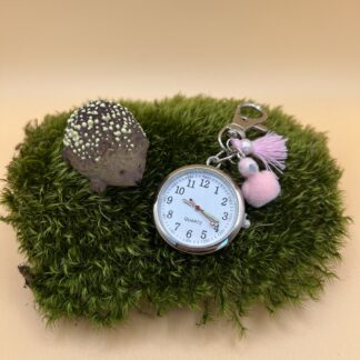 Petite pendulette "Flamant rose"