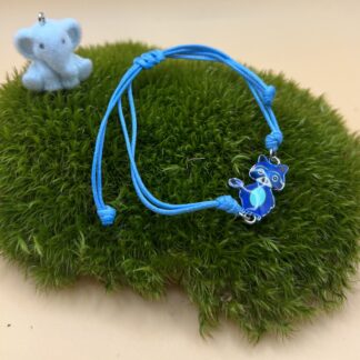 Bracelet "raton-laveur bleu"