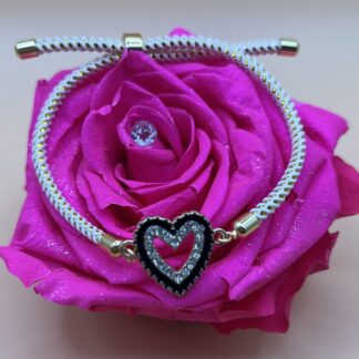 Bracelet "cœur élégant" blanc"