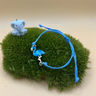 Bracelet "Flamant rose" bleu